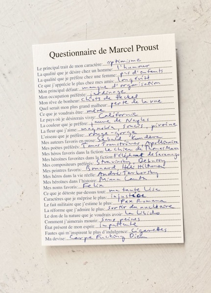 Questionnaire de Marcel Proust