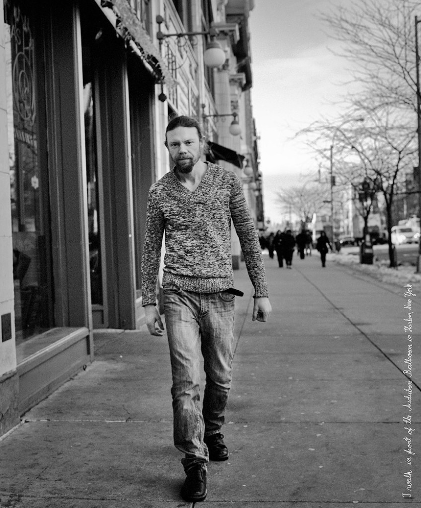 I walk in front of the Audubon Ballroom in Harlem, New York